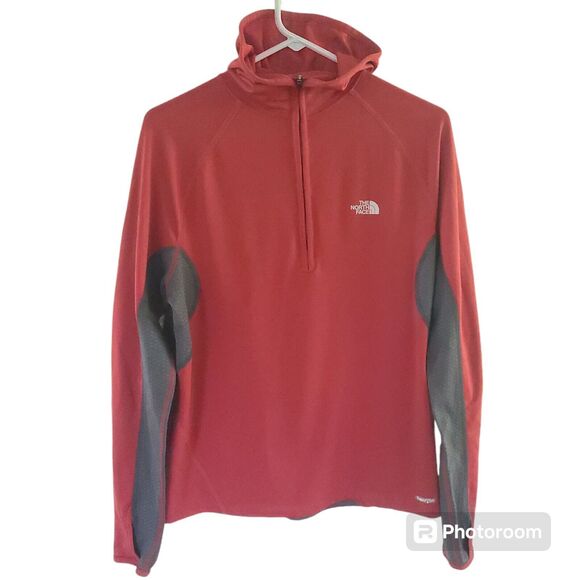 The North Face Flight Series VaporWick 1/4 Zip Pullover Men's Medium Red Gray - Picture 1 of 16